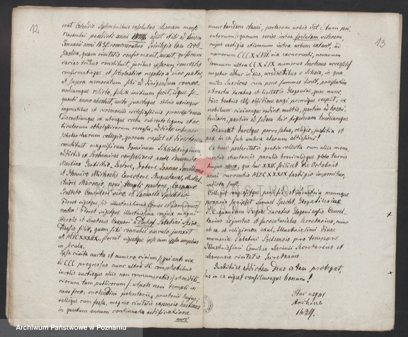 Obraz 9 z jednostki "C. Treść z dokumentów z 1639 i 1660 znajdujących się w Kuli ratuszowej wieży"