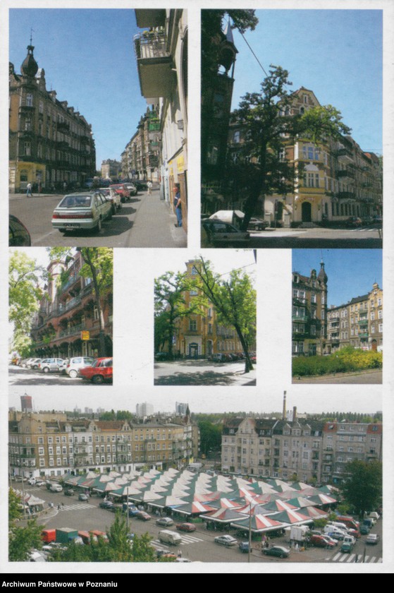 Obraz 1 z jednostki "Poznań - Ul. Małeckiego, widok w kierunku Rynku Łazarskiego. Kamienica na narożniku ul. Strusia i ul. Małeckiego. Ul. Strusia, narożnik ul. Kanałowej i ul. Małeckiego. Skwer przy skrzyżowaniu ul. Granicznej i ul. Małeckiego. Rynek Łazarski"