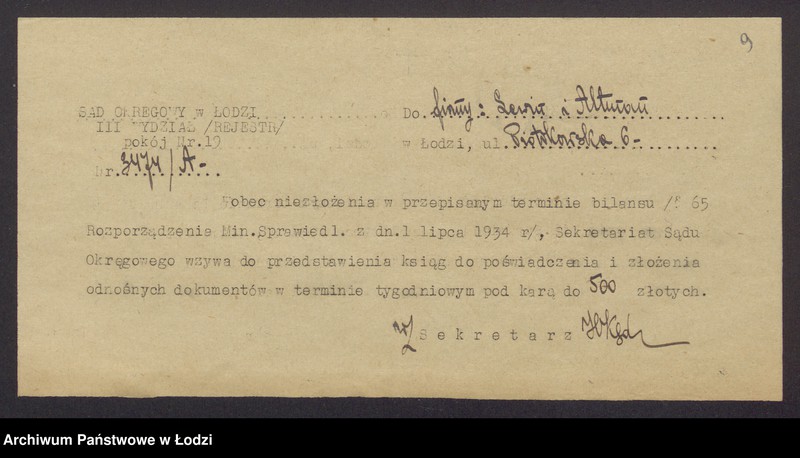 Obraz 11 z jednostki "Dawid Altman, Marek Lewin- fabrykacja manufaktury i trykotów"