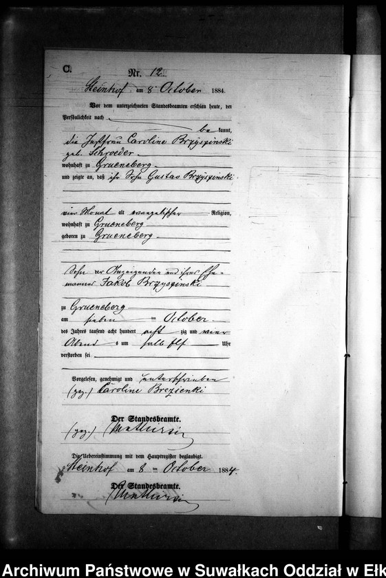 image.from.unit.number "Sterbe-Neben-Register des Preussischen Standes-Amtes Gr. Strengeln Kreis Angerburg"