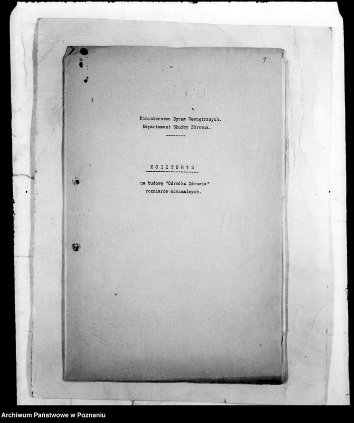 Obraz 4 z jednostki "/Kosztorys na budowę ośrodka zdrowia rozmiarów minimalnych/"