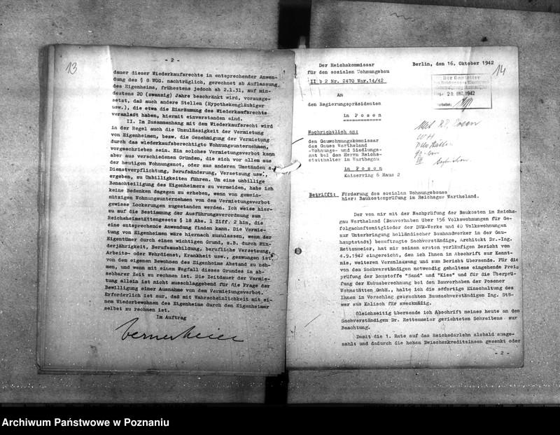 Obraz 13 z jednostki "Zarządzenia - Wohnungsnot. Neubauverbot. Landarbeiterwohnungsbau. Gemeinnützigeswesen"