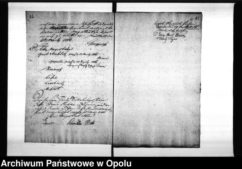 Obraz 20 z jednostki "Acta des Magistrats zu Oppeln von Anstellung und Vereidung der Tabaks Distributeure ingleichen Denunciationen"