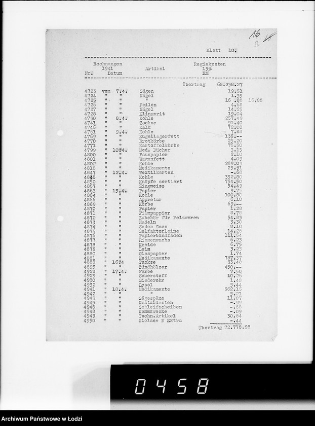 Obraz 20 z jednostki "Betrifft: Rückvergütung Regiekosten"