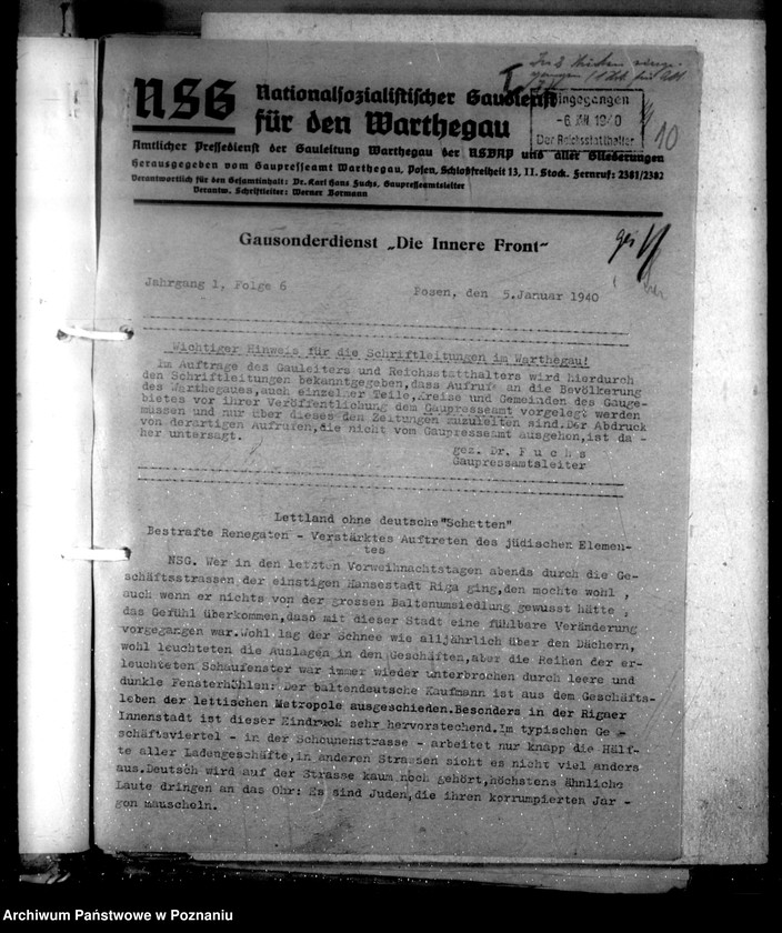 Obraz 14 z jednostki "Gausonderdienst - Die innere Front"