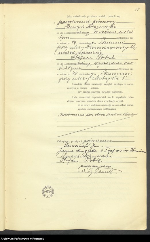 Obraz 17 z jednostki "Księga miejscowa małżeństw tom IV [Rejestr główny małżeństw]"