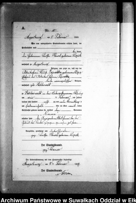 image.from.unit.number "Geburts-Neben-Register des Preussischen Standes-Amtes Kehlen Kreis Angerburg"