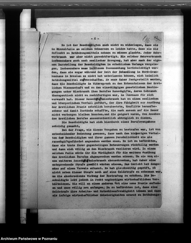 Obraz 20 z jednostki "Berufsgerichtliche Verfahren gegen Ärzte"