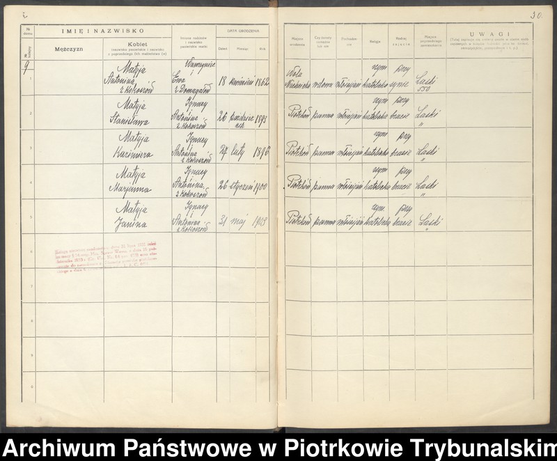 Obraz 17 z jednostki "[Księga ludności stałej wsi: Laski, Świerczyńsko]"