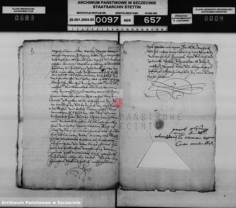 Obraz 5 z jednostki "Paul v. Glasenapp zu Pollnow und Manow / Martin v. Kleist zu Dargen: Bürgschaftsschuld [für Joachim v. Puttkamer zu Poberow]."