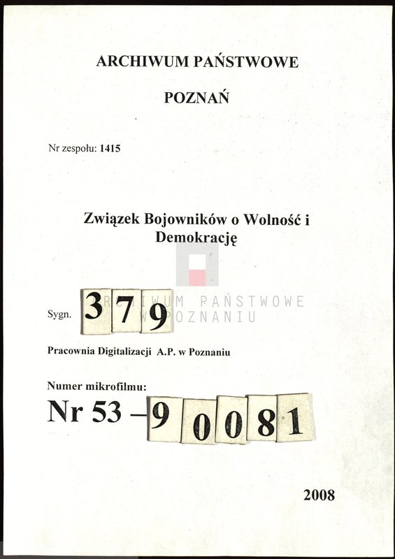 Obraz 1 z jednostki "Relacje i wspomnienia dotyczące powstania wielkopolskiego: 1. Poznań, część lV /autorzy relacji od N - S/."