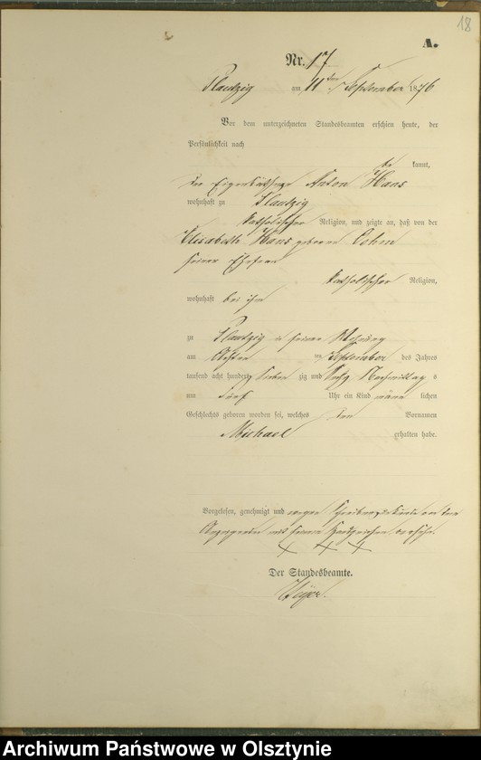 image.from.unit.number "Geburts-Haupt-Register Nr 1 - 21"