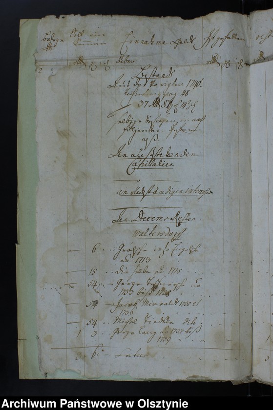 image.from.unit.number "Jahr Kirchen Rechnung der Waltersdorfschen Kirche aller Einnahme und Ausgabe wie auch Bau-Rechnung"