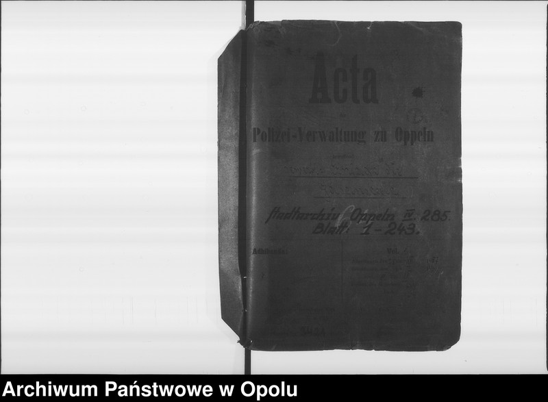 Obraz 4 z jednostki "Acta der Polizei - Verwaltung zu Oppeln betreffend gewerbl[iche] Anlage die Gasanstalt Vol. I"