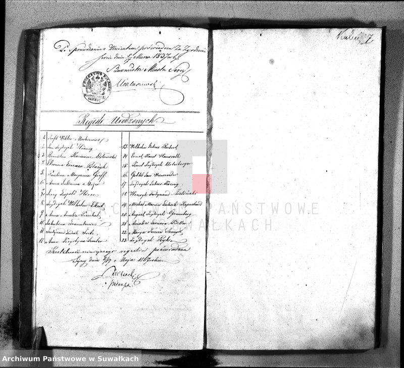 image.from.unit.number "Księga Duplikat Aktów Urodzonych, Zaślubionych i Zeszłych w Parafii Ewangelickiey Sereyskiey służąca na Rok 1836"