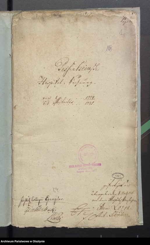 image.from.unit.number "Passenheimsche Hospital-Rechnung"