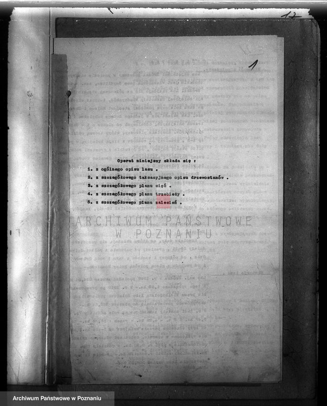 Obraz 5 z jednostki "Plan urządzenia gospodarstwa leśnego dla lasu majętności Śródka w powiecie międzychodzkim 1930-1940"