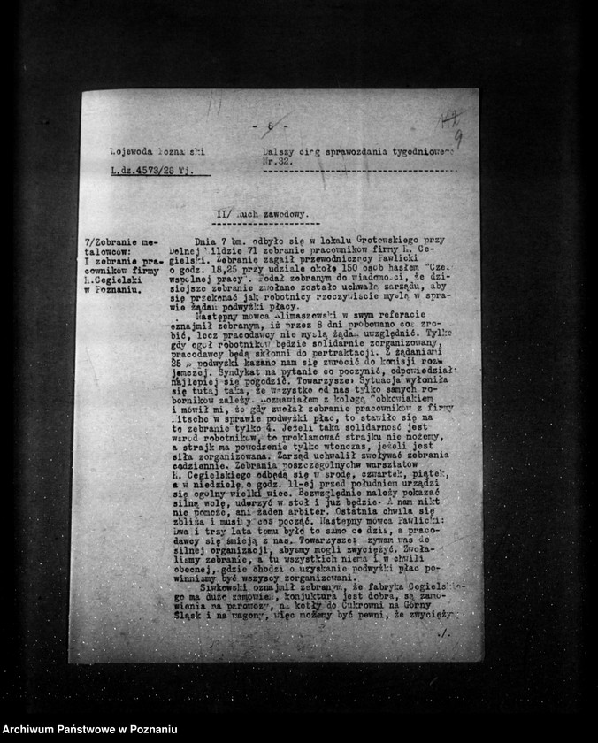 Obraz 13 z jednostki "Sprawozdania sytuacyjne tygodniowe za czas od 3 sierpnia do 30 sierpnia 1928 r."