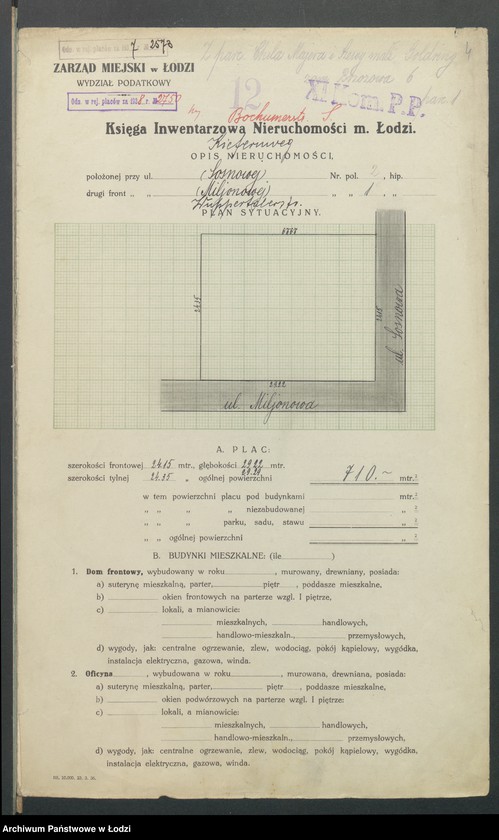 image.from.unit.number "Księga inwentarzowa nieruchomości m. Łodzi ul. Sosnowa"