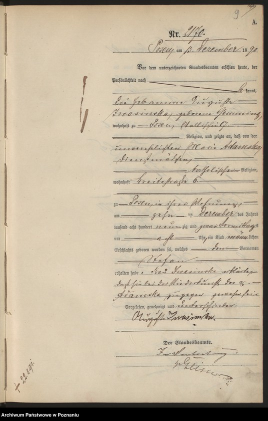 Obraz 12 z jednostki "Księga urodzeń t. VI"