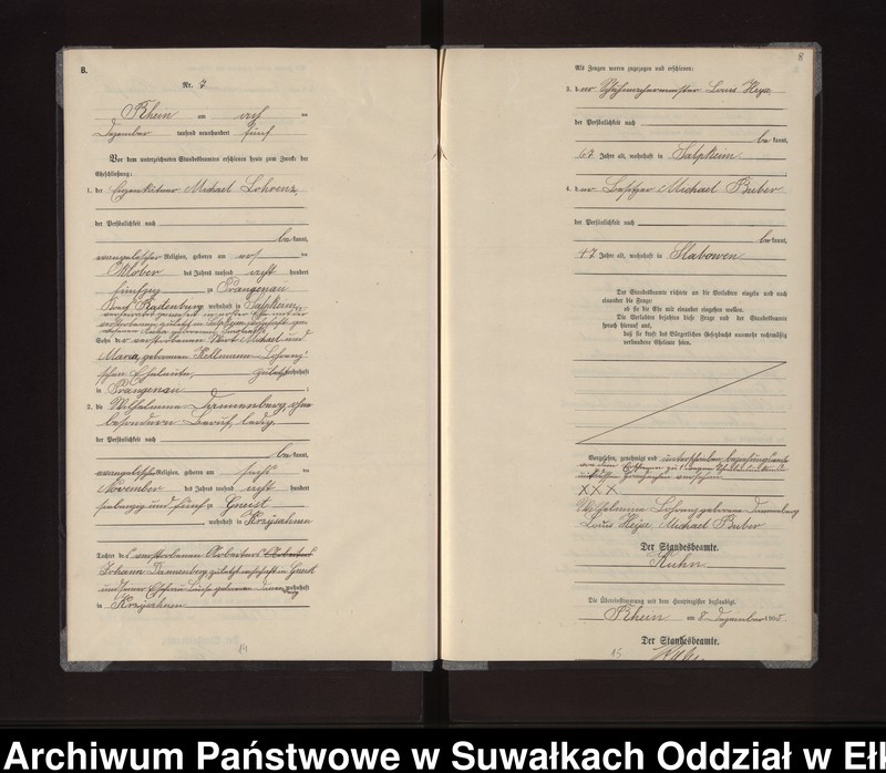 image.from.unit.number "Heirats-Neben-Register des Königlichen Preussischen Standes-Amtes Gneist Kreis Lötzen"