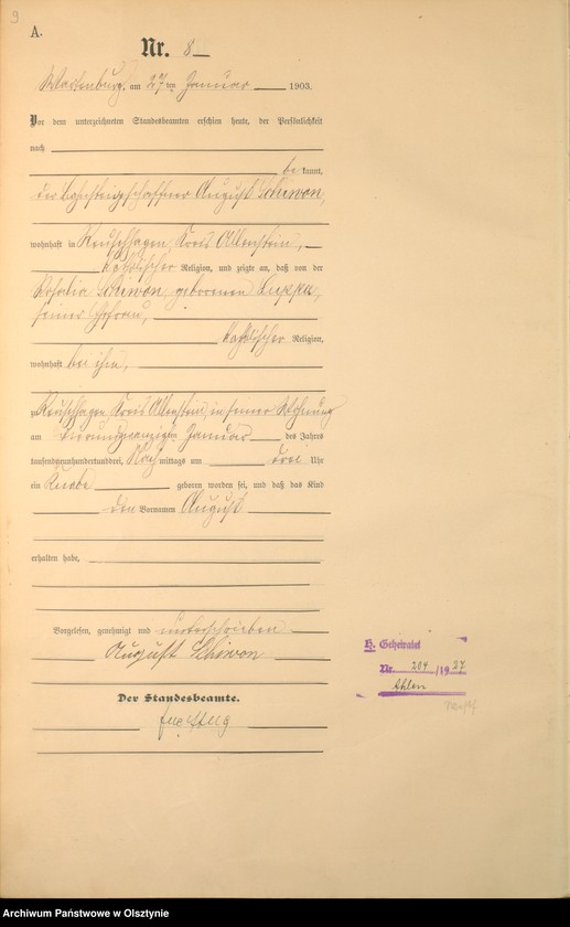 image.from.unit.number "Geburts-Haupt-Register Nr 1 - 161"