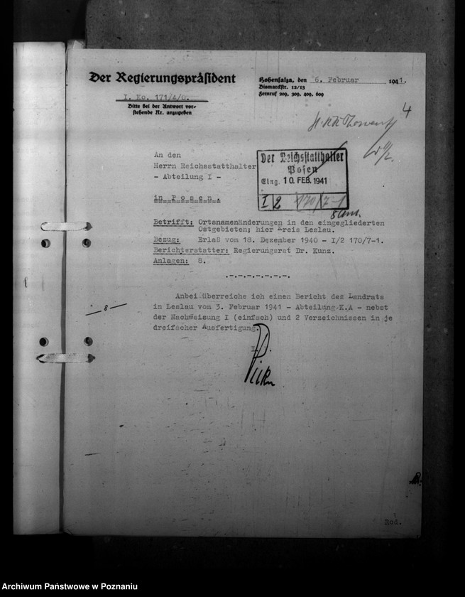 Obraz 8 z jednostki "Ortsnamenänderung Kreis Leslau - Włocławek"