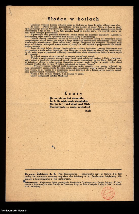 image.from.collection.number "Powstanie warszawskie w prasie konspiracyjnej111"