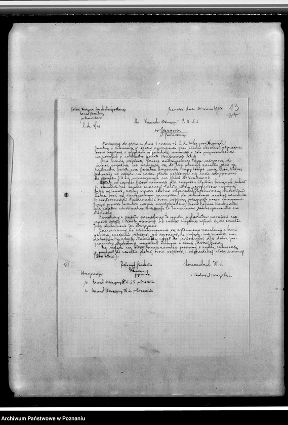 Obraz 17 z jednostki "Sprawy organizacyjne i personalne, korespondencja - ogłoszenia, listy członków, kwestionariusze"