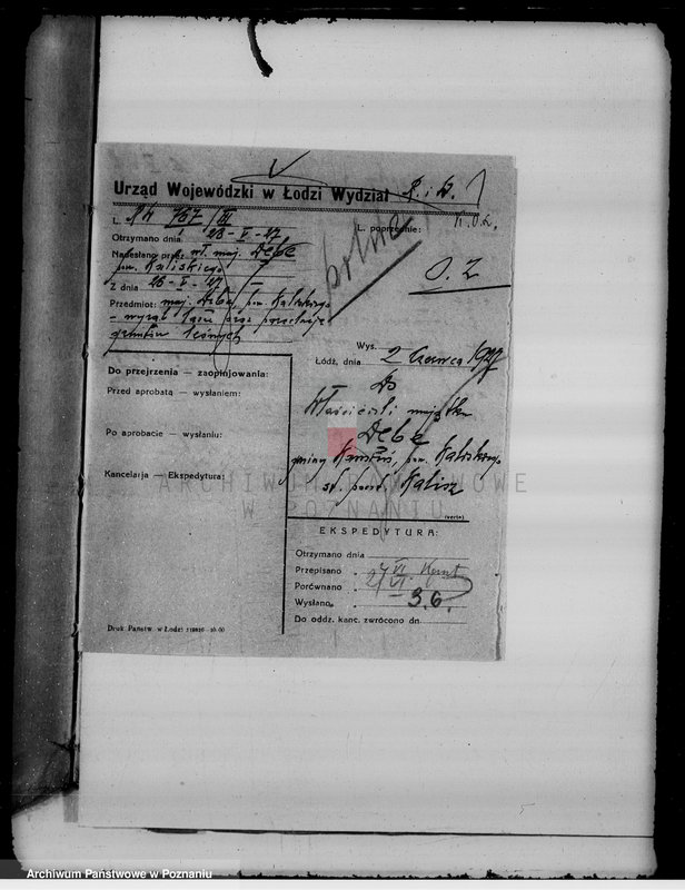 Obraz 5 z jednostki "Sprawy zmiany rodzaju użytkowania gruntów leśnych majątku Dębe w powiecie kaliskim"