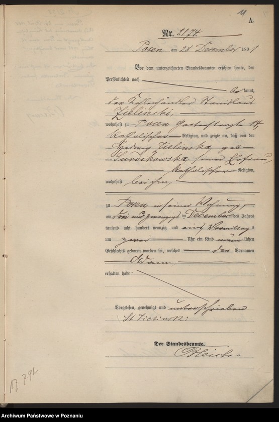 Obraz 14 z jednostki "Księga urodzeń t. VI"