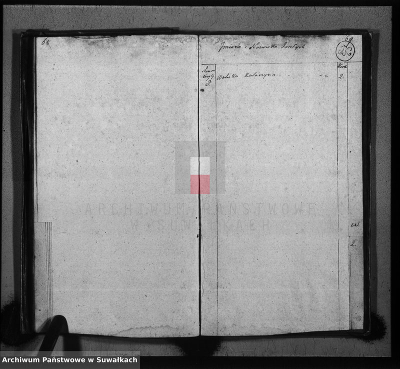 image.from.unit.number "Księga do zapisywania aktów cywilnych zejścia gminy wiżayńskiey, departamentu łomżyńskiego, powiatu kalwaryjskiego na rok 1814"