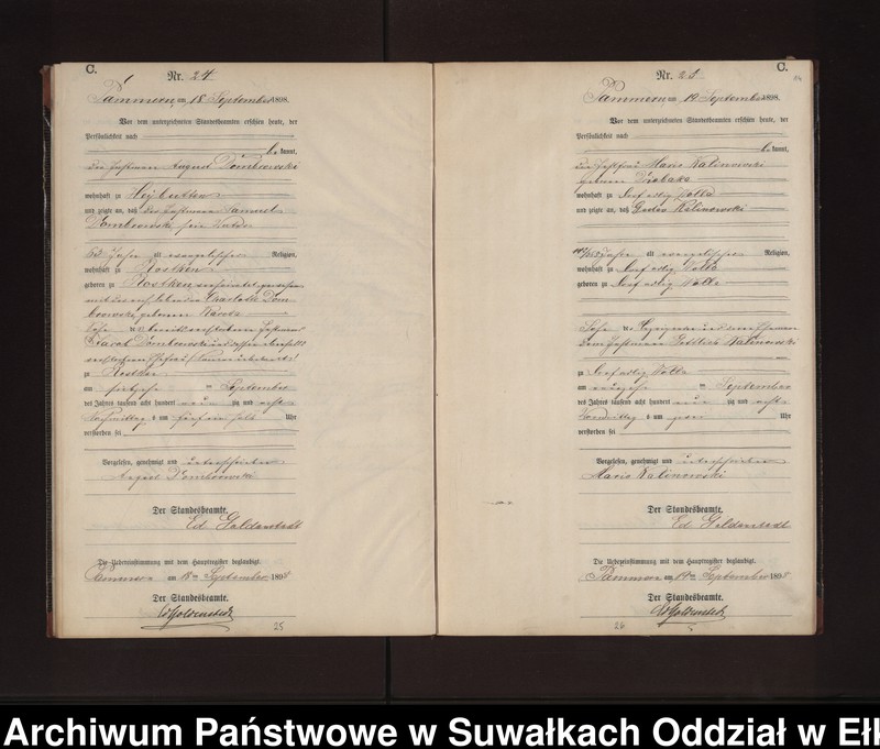 image.from.unit.number "Sterbe-Neben-Register des Preussischen Standes-Amtes Neuhoff Kreis Loetzen"