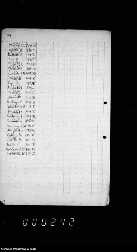 Obraz 20 z jednostki "Wykazy wekslowe Kasy Pożyczkowej"