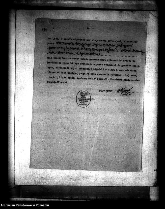 Obraz 20 z jednostki "Regulacja hipoteczna scalonych gruntów wsi Lisewo powiatu konińskiego"