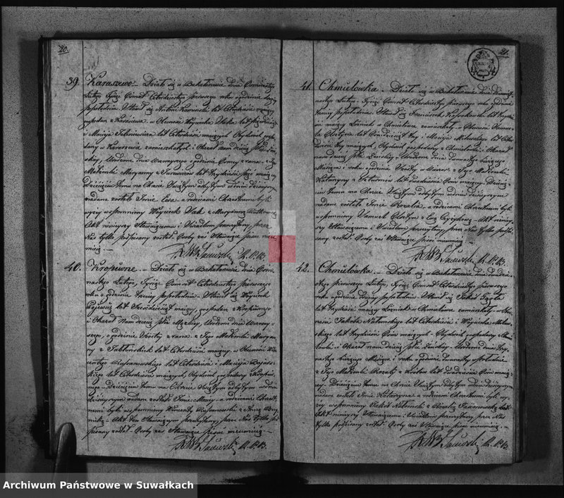 image.from.unit.number "Księga Duplikat z Roku 1841 Parafij Bakałarzewskiey przeznaczona do Archiwum Hipotecznego"