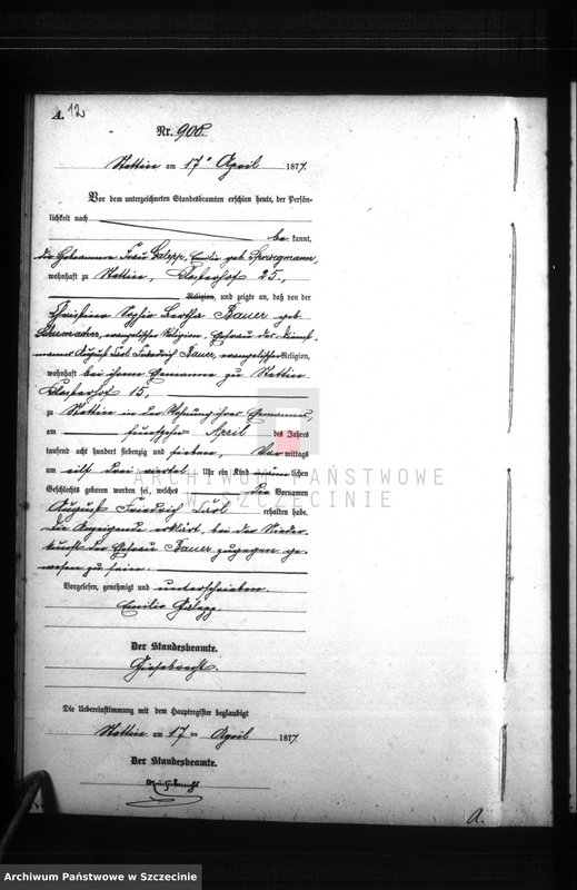 Obraz 15 z jednostki "Geburts-Register (Neben-Register) Band III"
