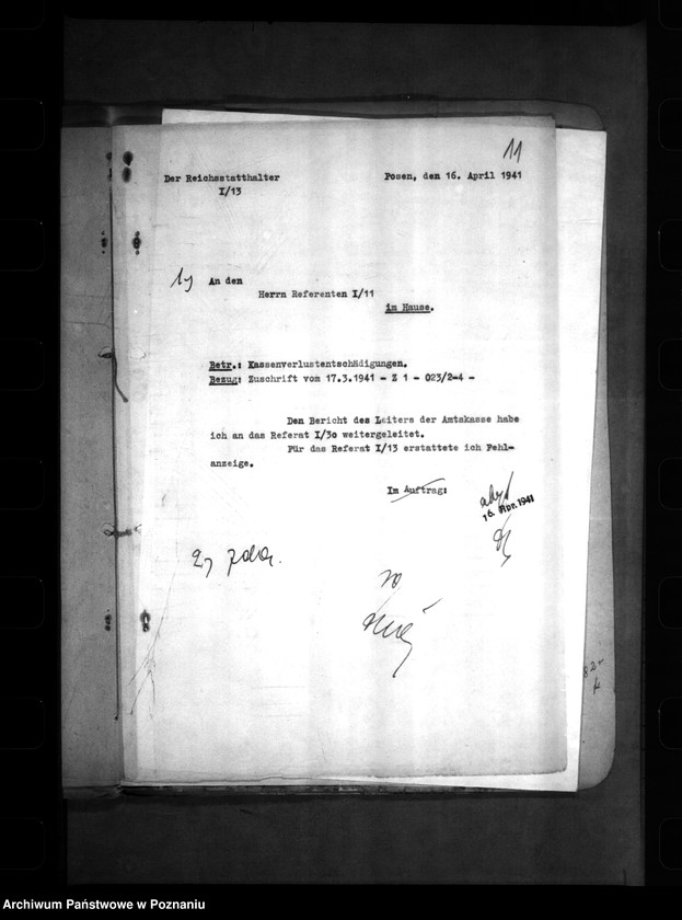 Obraz 15 z jednostki "Kassenverlust- Entschädigung"