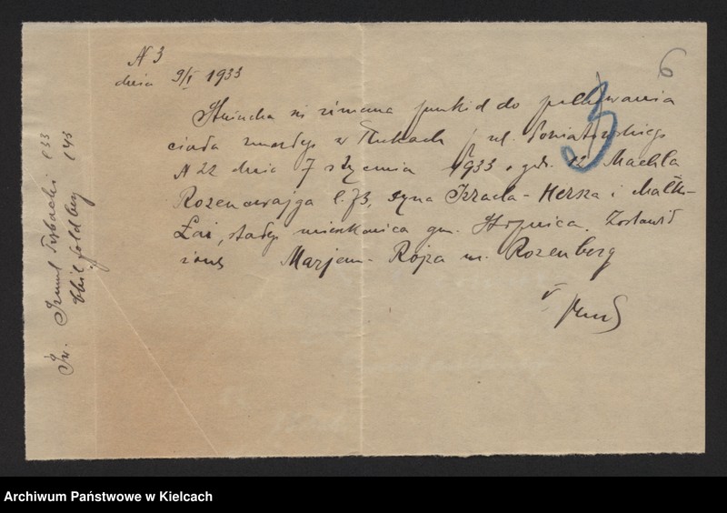 image.from.unit.number "Załączniki do akt zgonu Okręgu Bożniczego Kielce za rok 1933"