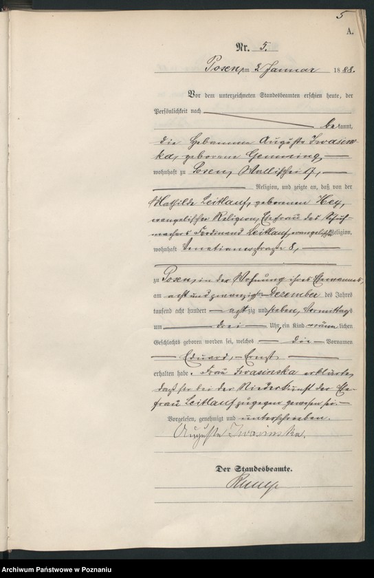 Obraz 8 z jednostki "Księga urodzeń t. I"