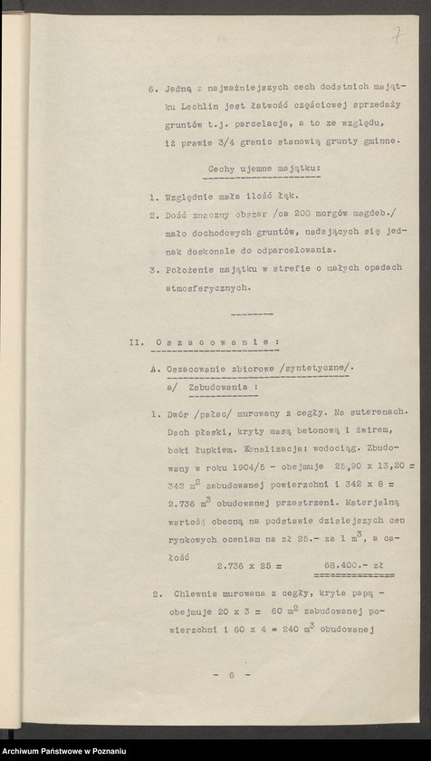 Obraz 11 z jednostki "Oszacowanie majątku Lechlin"