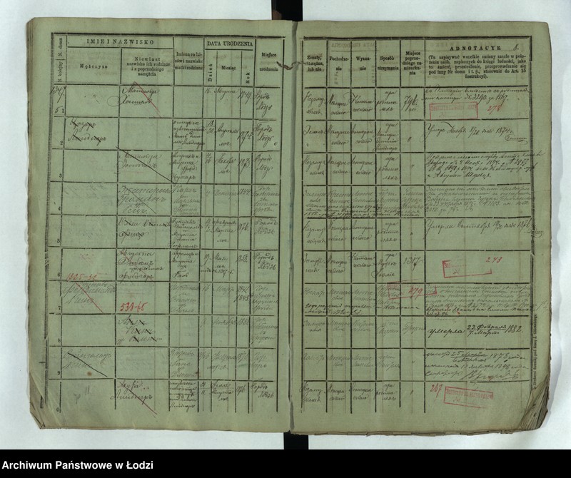 Obraz 10 z jednostki "Księga ludności stałej Łódź - cyrkuł III nr 1347-1383"
