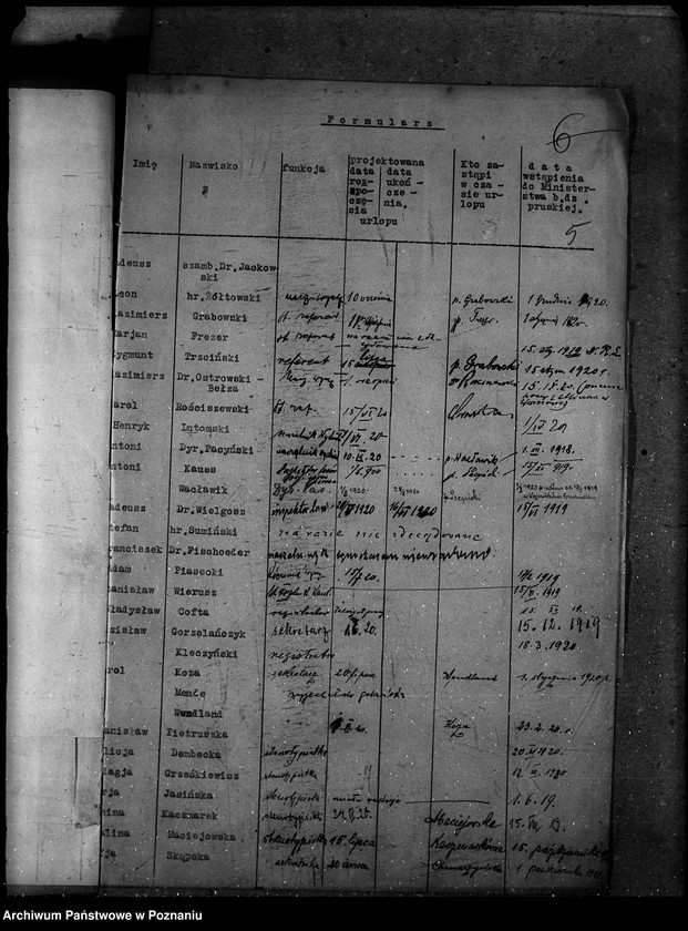 Obraz 9 z jednostki "Sprawy ogólno - osobowe. Rozporządzenia personalne ogólne"