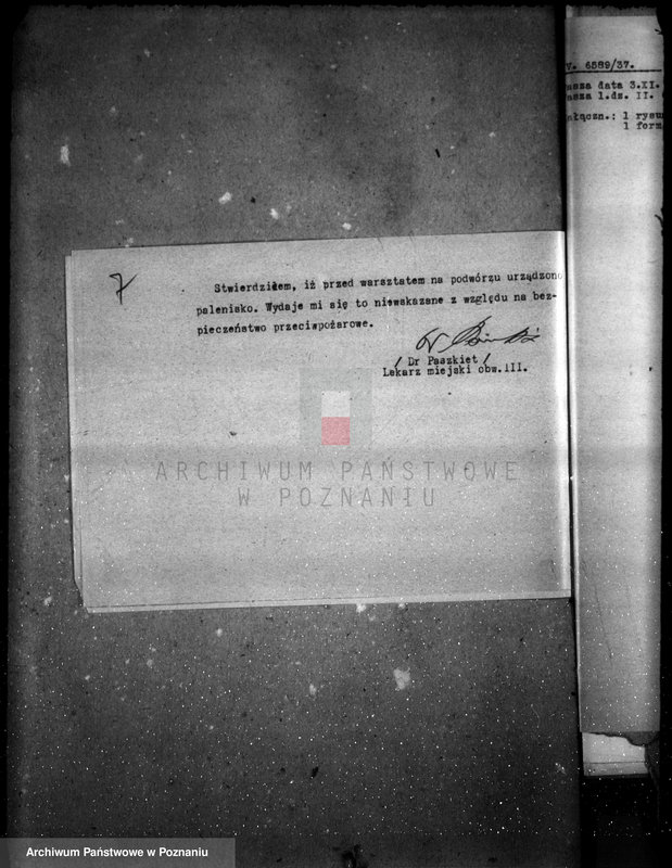 Obraz 11 z jednostki "Zatwierdzenie zakładu przemysłowego / warsztatu mechanicznego części rowerowych/ Firmy Andrzeja Krawczyka w Poznaniu"