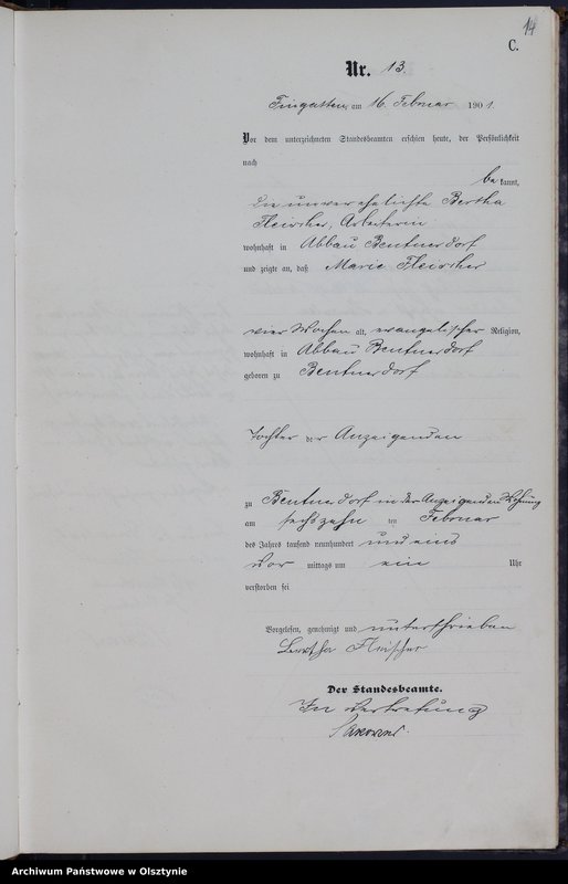 image.from.unit.number "Sterbe-Haupt-Register Nr 1 - 129"