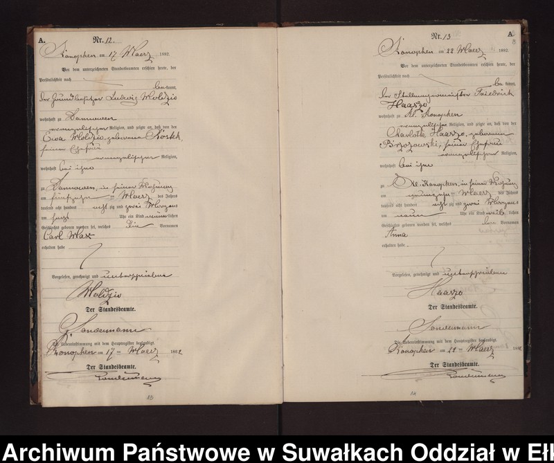 image.from.unit.number "Geburts-Neben-Register des Preussischen Standes-Amtes Gr. Konopken Kreis Loetzen"