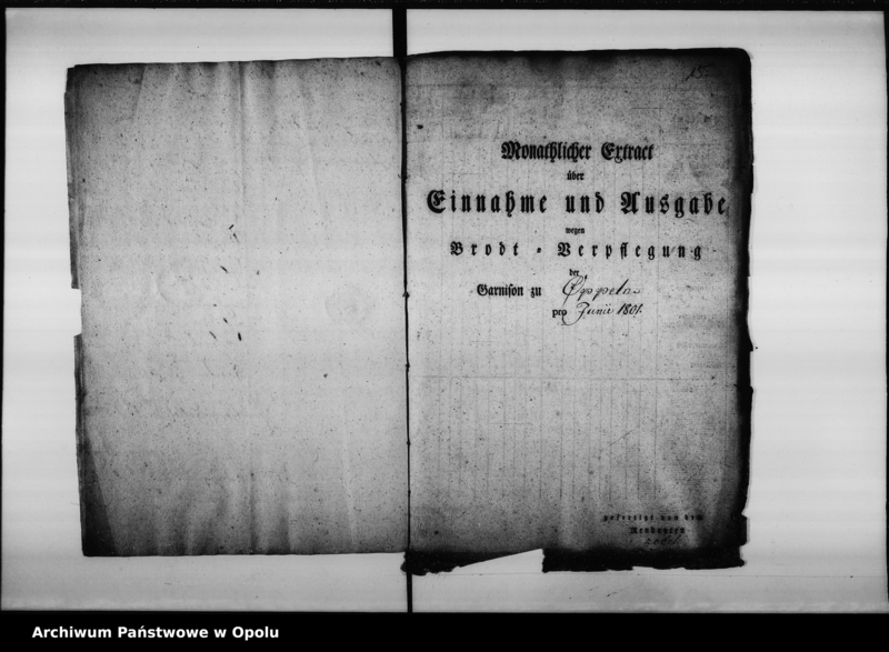 Obraz 18 z jednostki "Acta des Magistrats zu Oppeln betreffend Verpflegung des v[on] Holtzendorffschen Cürassier Regiments"