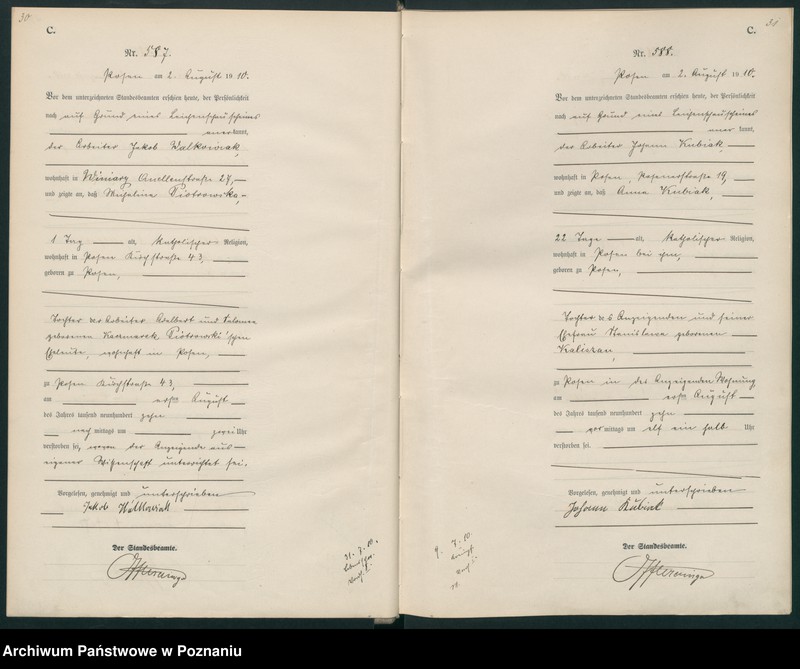 Obraz 18 z jednostki "Księga miejscowa zgonów tom II [Rejestr główny zgonów]"