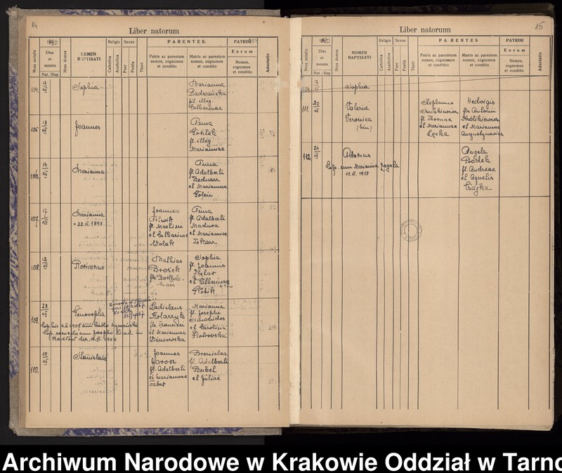 image.from.team "Akta stanu cywilnego Katedralnej Parafii Rzymskokatolickiej w Tarnowie"