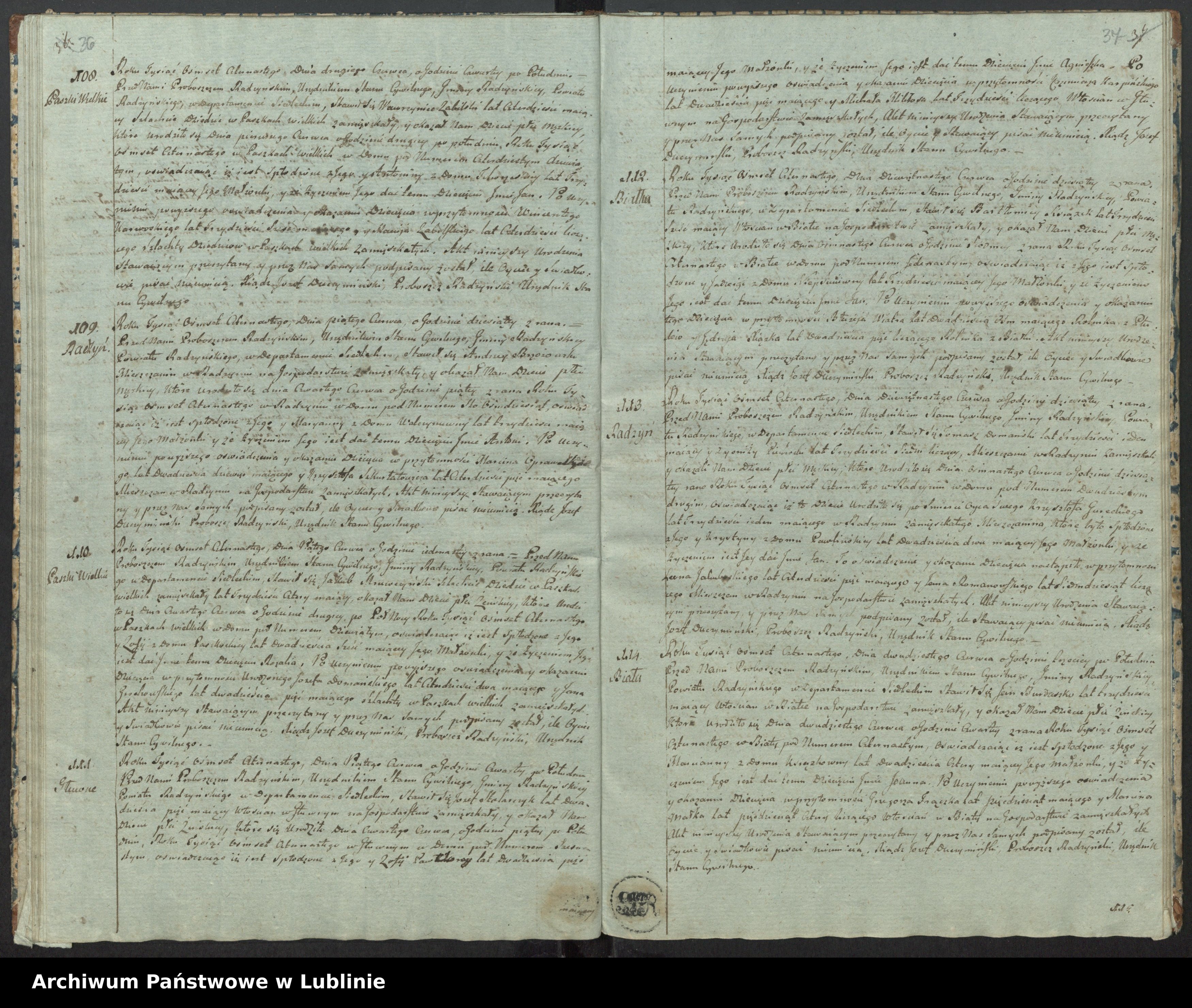 Skan z jednostki: Księga urodzeń